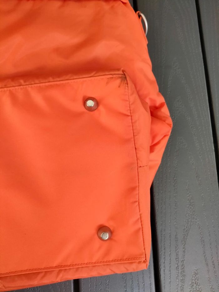 sac de voyage weekend orange soft grey nylon - photo numéro 9