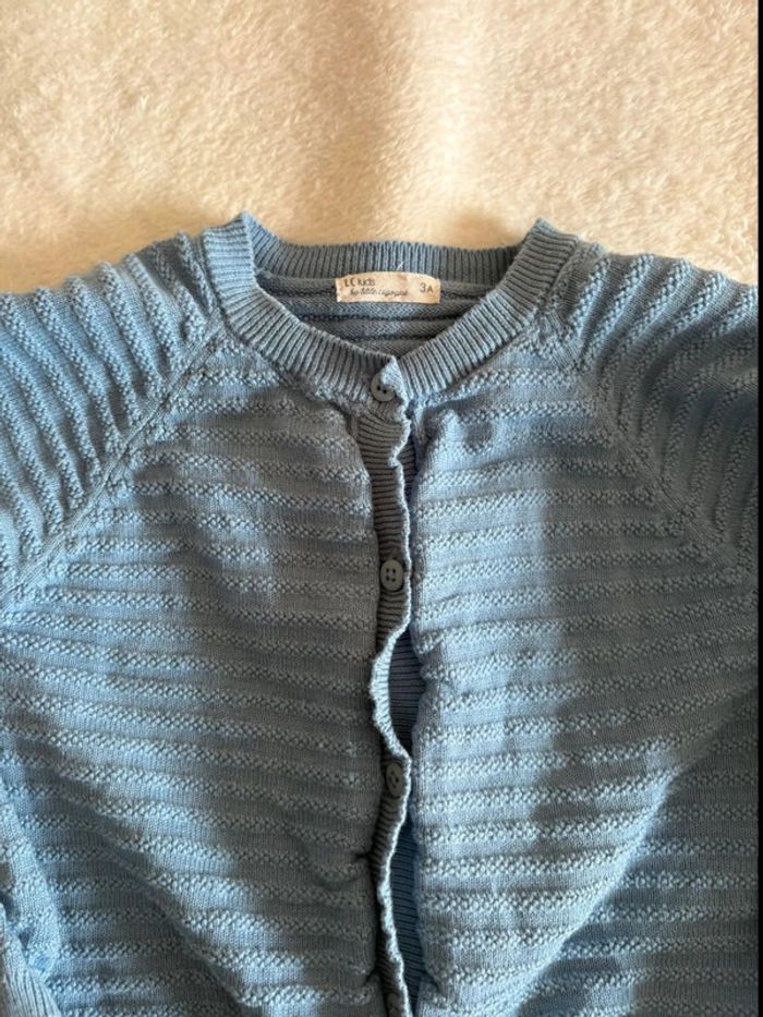 Jolie gilet bleu neuf 3 ans fille - photo numéro 3