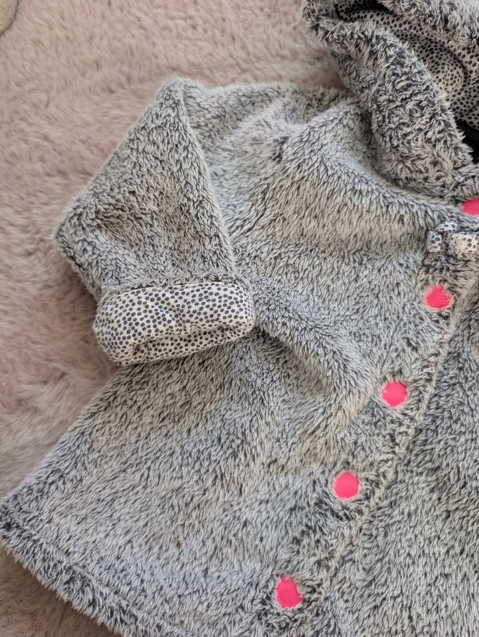 Veste polaire Terre de Marins 12 mois – grise doublée – très bon état - photo numéro 3