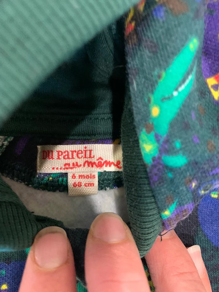 Ensemble Jogging et Tee-Shirt Assortis Chaud Du Pareil Au Même Vert & Gris 6-9 Mois - photo numéro 4