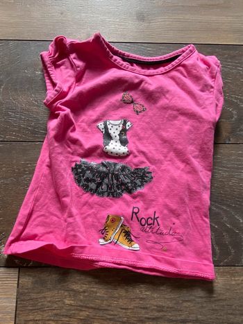 T-shirt fille rose orchestra 3 ans danseuse