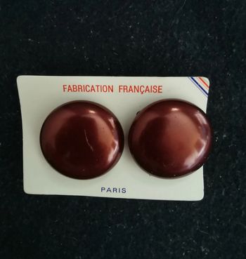 Boucles a clips nacrées rouges