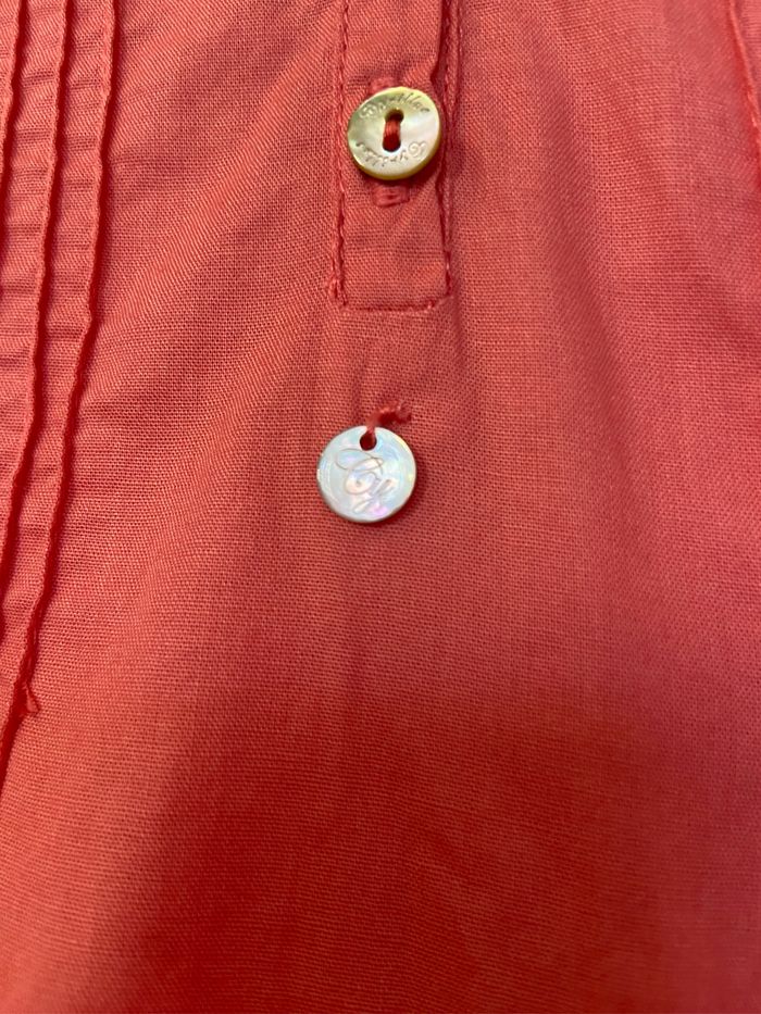 Blouse volantée Cyrillus rose corail taille 8 ans neuve - photo numéro 8