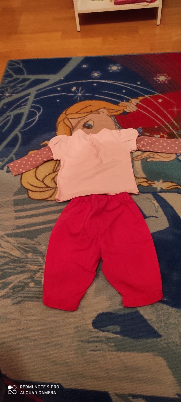Ensemble tee-shirt à manches longues et pantalon plus 6 mois - photo numéro 9