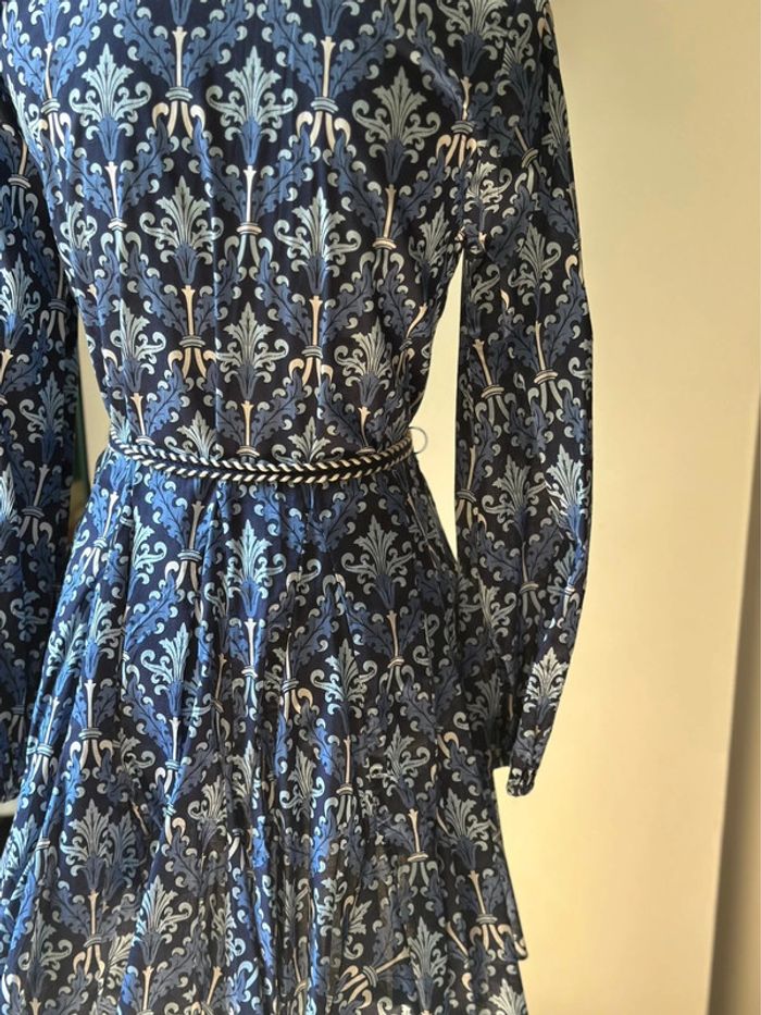 Robe fluide imprimé baroque bleu Zara taille XS Neuf - photo numéro 7