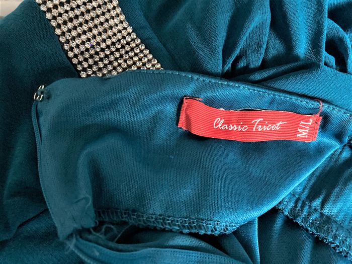 Robe bustier de fêtes bleu canard taille 38/40 - photo numéro 2