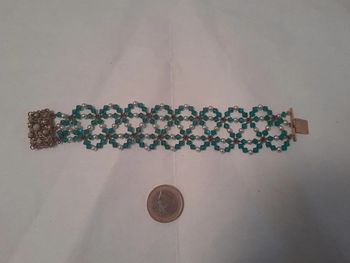 Magnifique bracelet ancien verre facetté