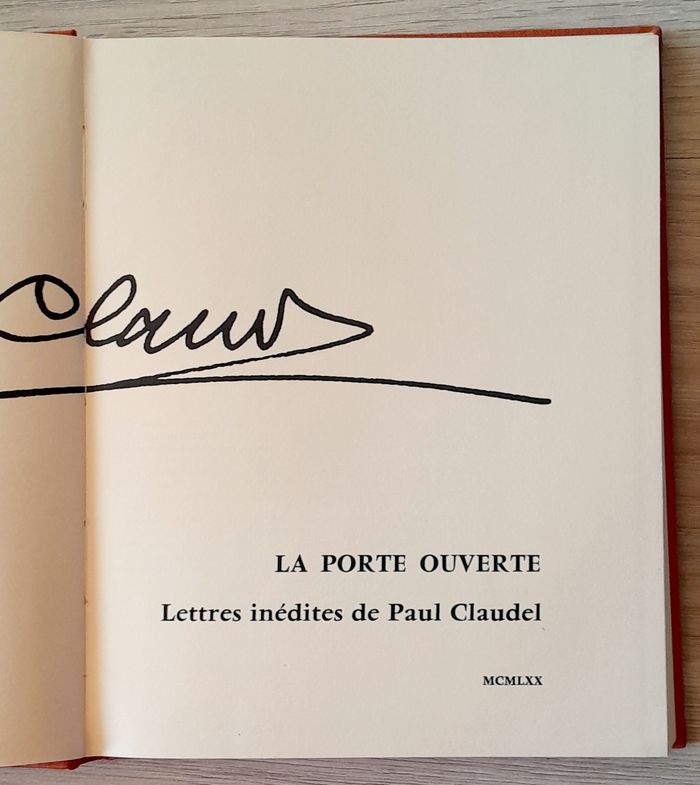 la porte ouverte lettres inédites de Paul Claudel