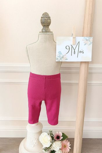 Leggings rose 9mois - Mots d'enfants