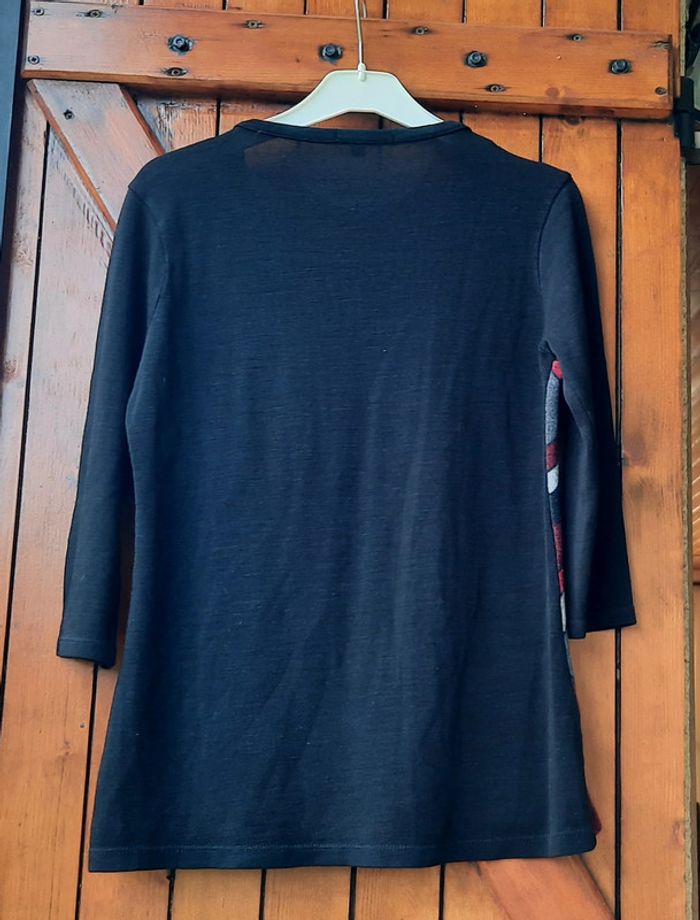 Pull noir à motif, femme, taille 36 - photo numéro 2