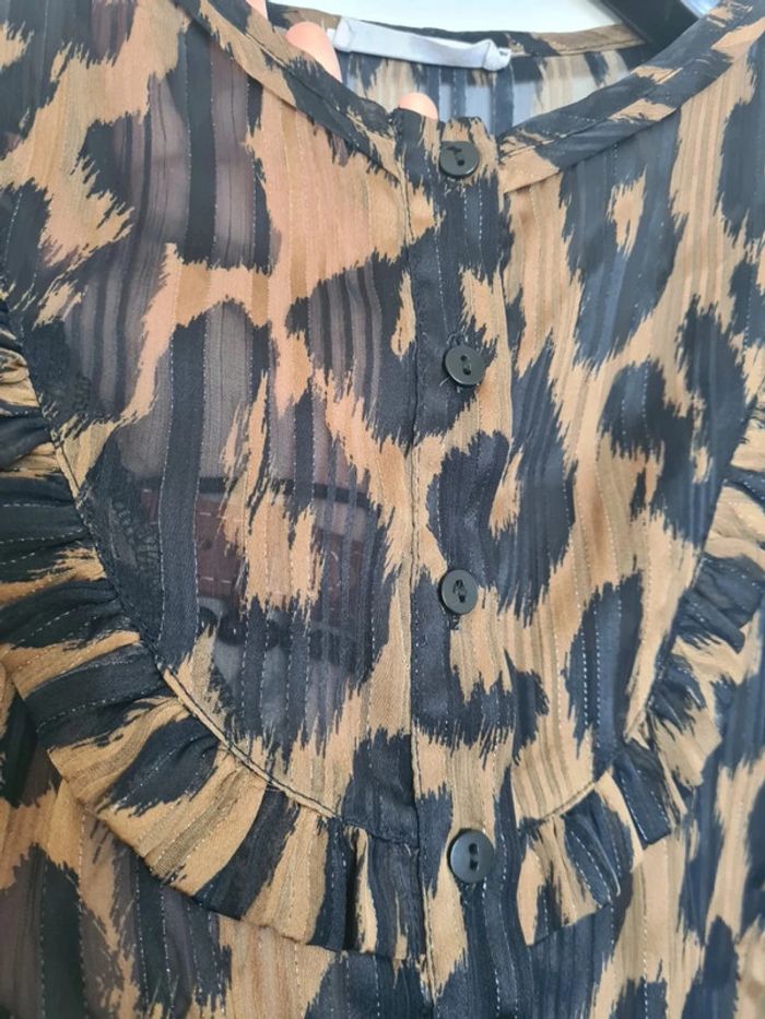 Chemisier imprimé léopard - Taille S Mango - photo numéro 4