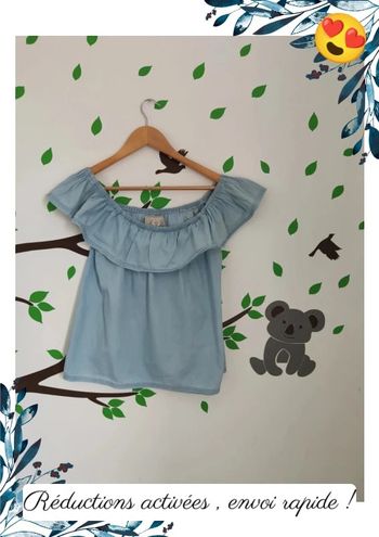 Haut léger bleu Jennyfer taille M🌽