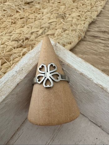 Bague argentée acier inoxydable