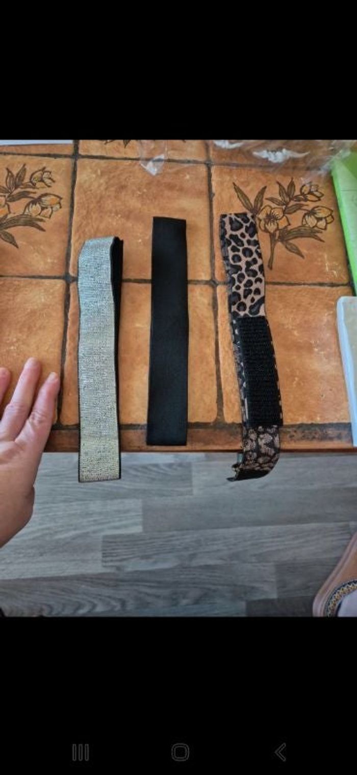 Lot de 3 bandes élastiques avec scratch