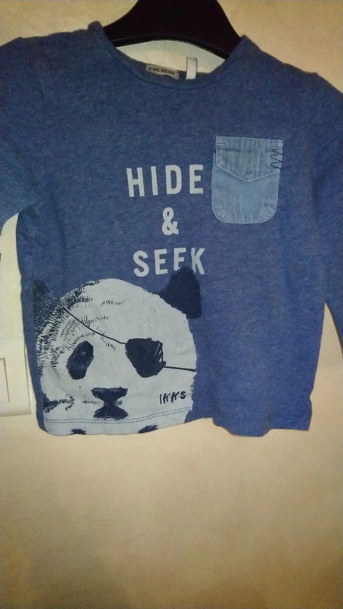 Tee shirt bébé garçon manches longues taille 18 mois IKKS - photo numéro 3
