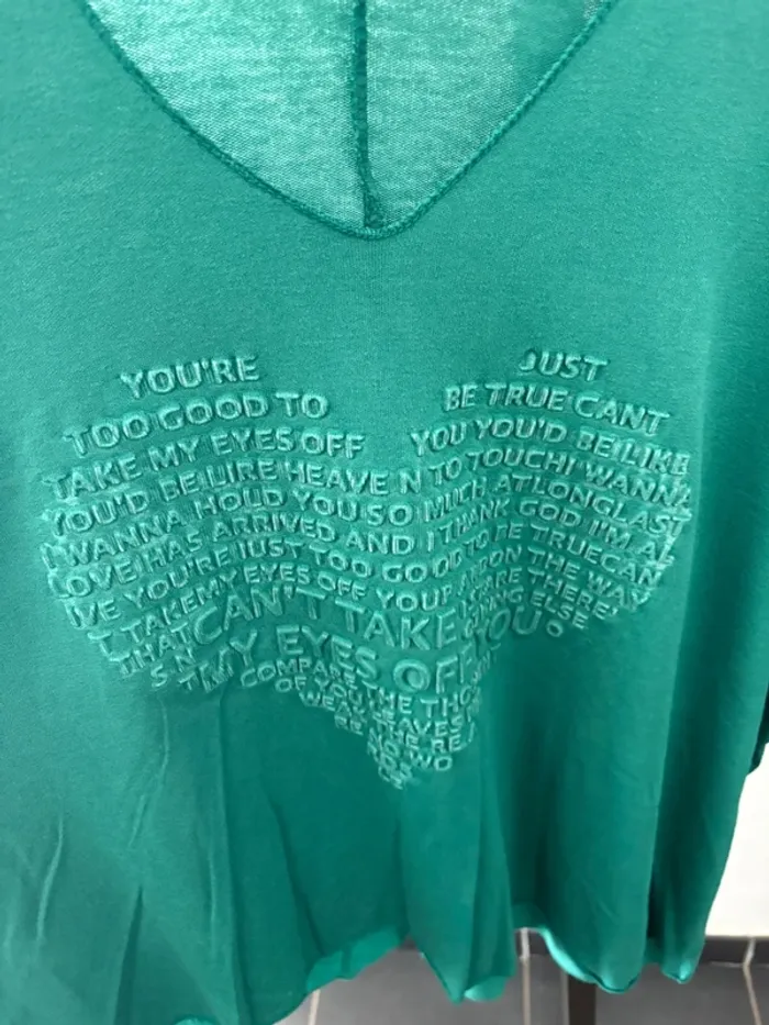 Tee-shirt vert foncé  Taille Unique - photo numéro 2