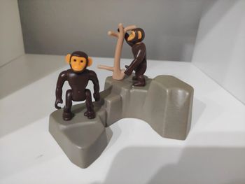 Playmobil animaux singe zoo cirque rocher
