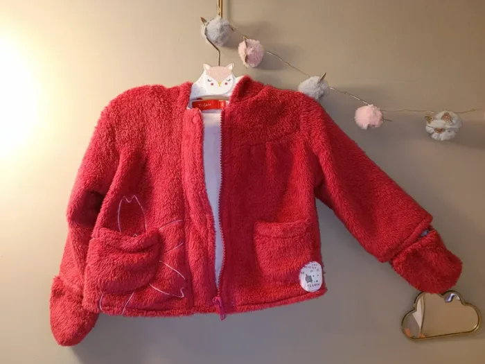 Manteau polaire avec moufles intégrées - 12 mois - photo numéro 15