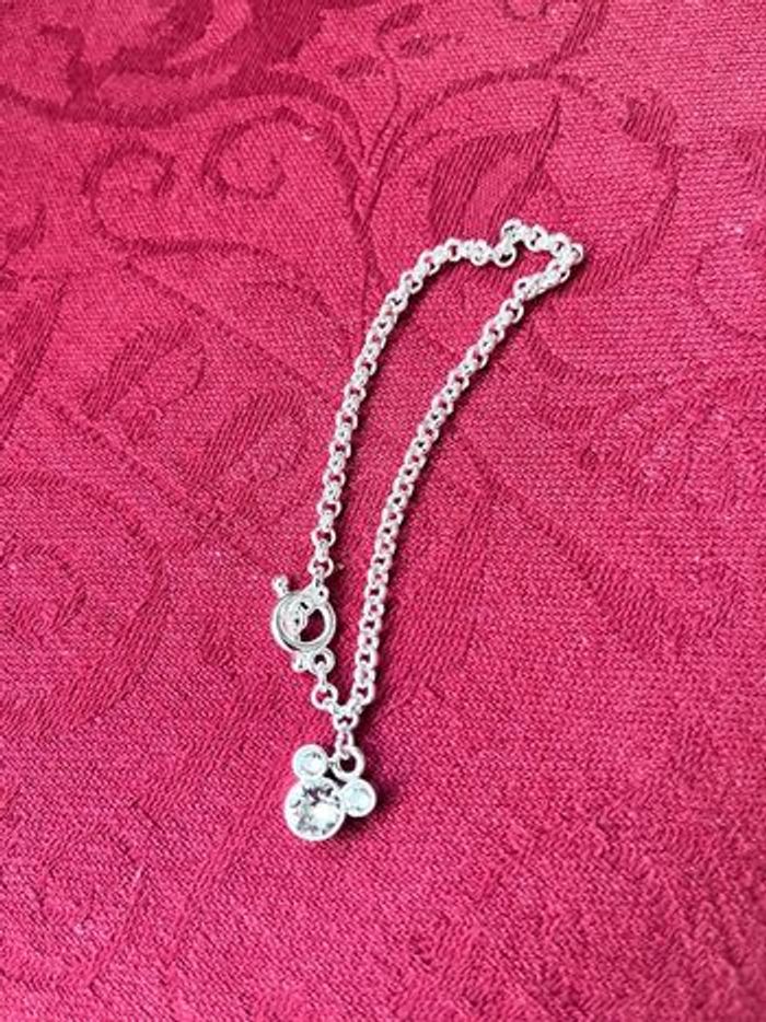 Bracelet argenté fantaisie Mickey strass Disneyland Paris - photo numéro 4