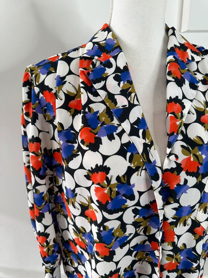 Blazer à fleurs multicolore Vintage T42/44 XL/XXL - photo numéro 3