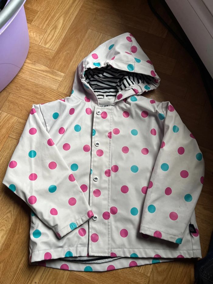 Coupe vent ciré imperméable fille 4/5 ans hublot