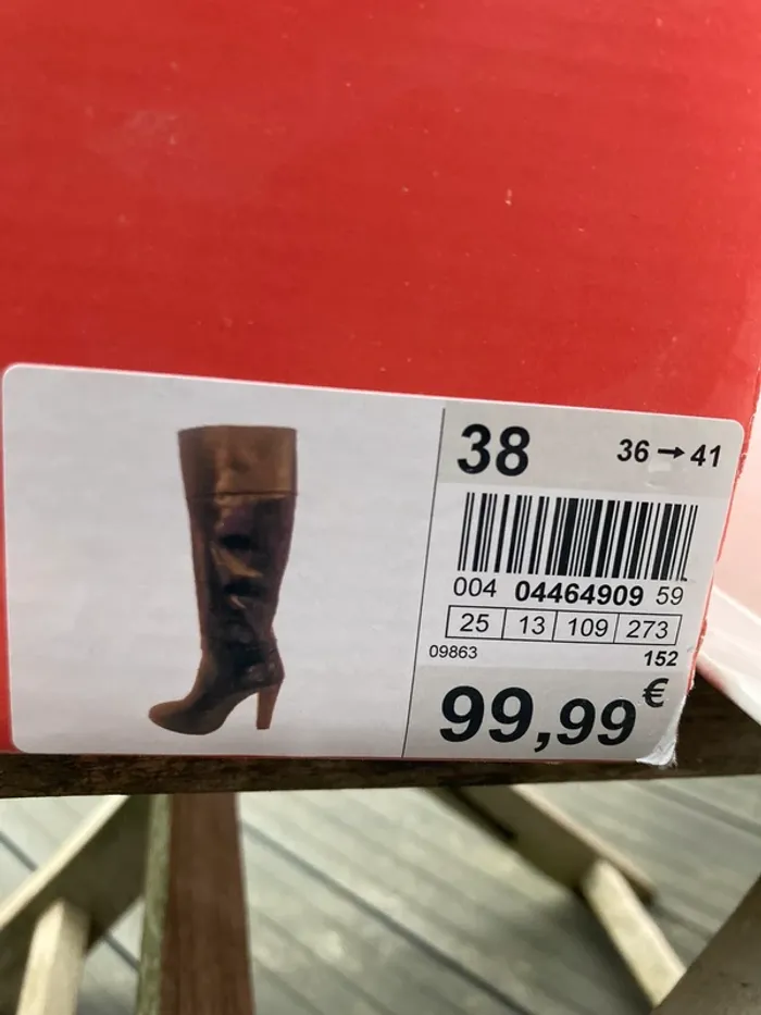Bottes cuir noir T 38 Naf Naf - photo numéro 7