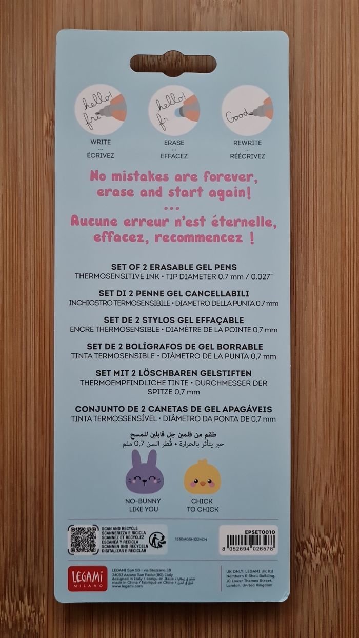 Legami Pâques 2025 Lapin et Poussin de Pâques = 2 Stylos Limited Edition Neufs - photo numéro 4