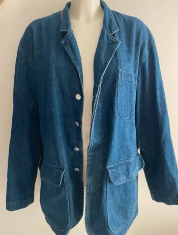 Veste en jeans longue homme