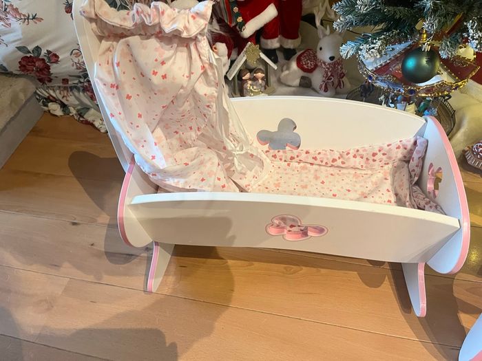 Ensemble mobilier pour poupée – Lit + Chaise haute – Marque Calinou - photo numéro 3