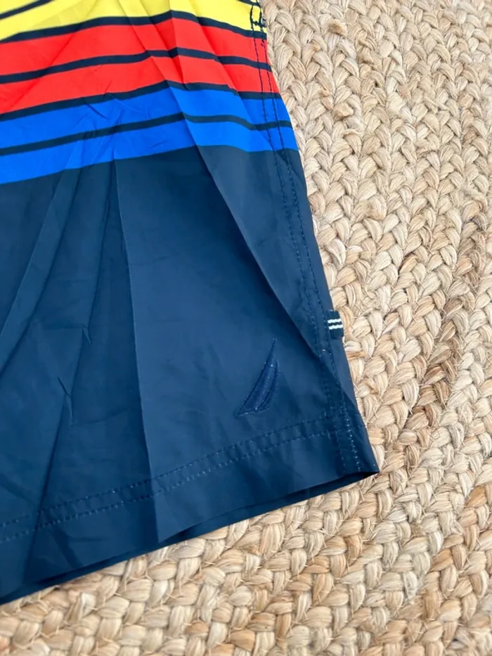 Short de Bain Nautica Marine et Rouge Homme S | Très Bon État | Style Classique | BS1989 - photo numéro 3