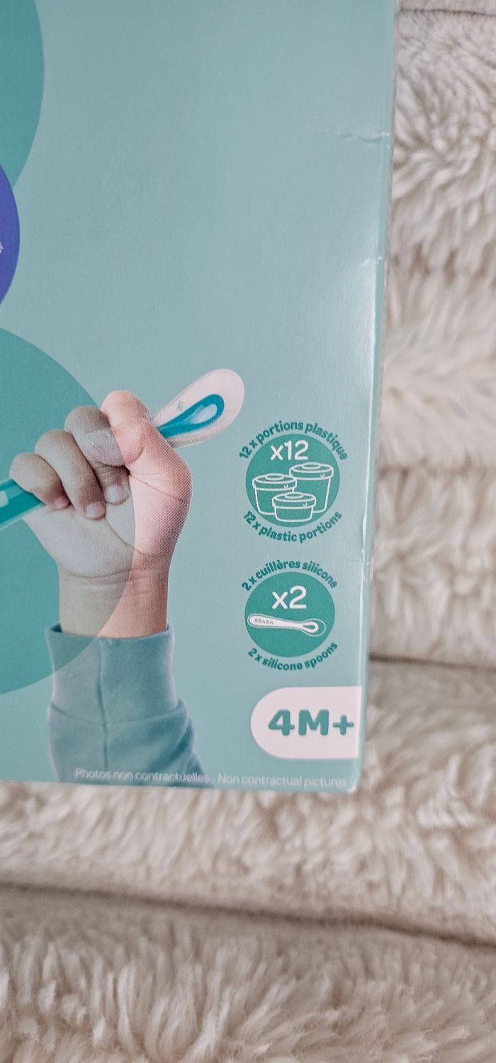 Pack 1er repas 12 portions et 2 cuillères Beaba Neuf - photo numéro 4