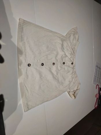 Haut crème côtelé Kiabi 12 ans