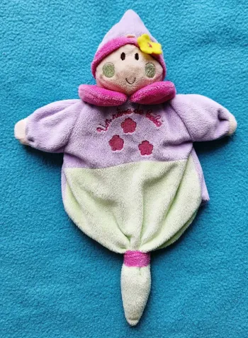 MARIONNETTE LUTIN VERT/ MAUVE - UN RÊVE DE BEBE