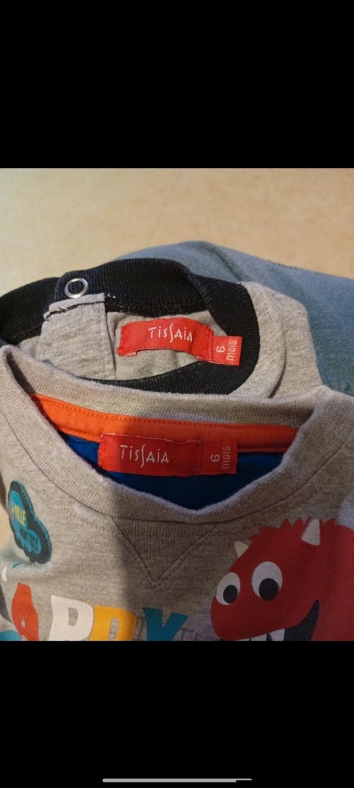 Lot de 2 haut manche longue taille 6 mois - photo numéro 8