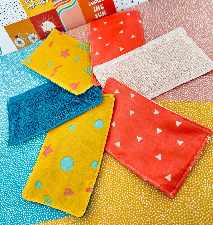 Lingettes lot de 6 lavable et réutilisable - photo numéro 2