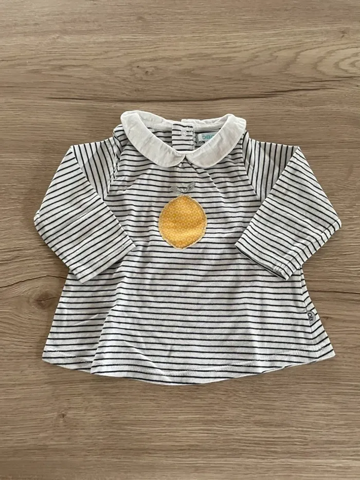 Hauts et body - 6 mois fille - Okaïdi - Petit bateau - photo numéro 3