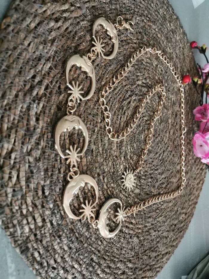 Ceinture Métal femme lunes dorées - photo numéro 2