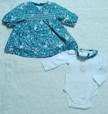 Sergent Major ensemble robe body cygne fleurs