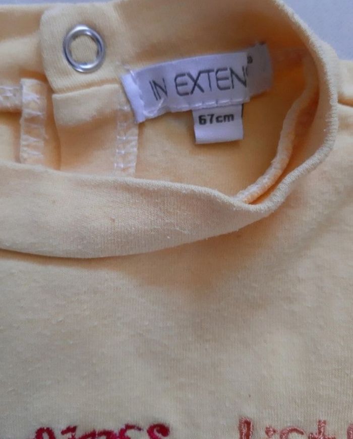 Lot de 2 pyjamas jaune et orange en coton - mi-saison / été - in extenso (6 mois) - photo numéro 4