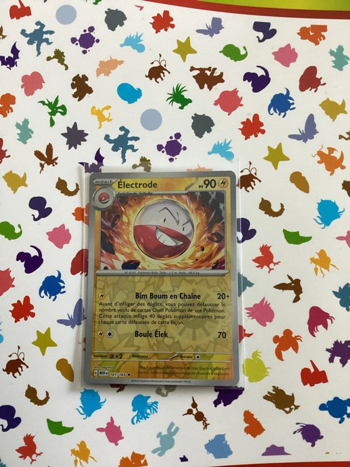 carte Pokémon électrode reverse 101/165 EV3.5 collection 151 FR neuf sortie de booster