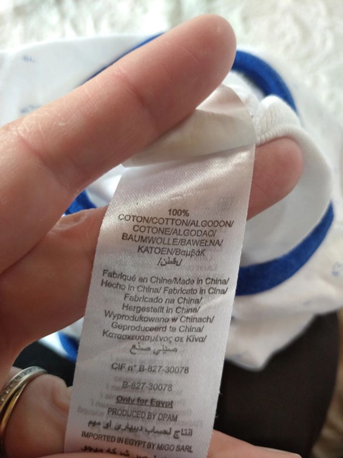 Lot de 2 bodies croisés manches courtes Mixte 6 mois souris Dpam 100% coton - photo numéro 9