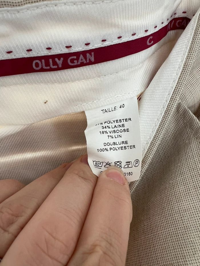 Pantalon costume laine olly gan taille 40 - photo numéro 4