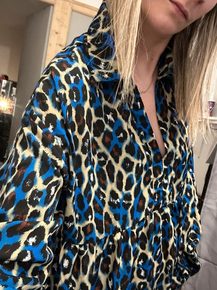 Robe col chemise Léopard - photo numéro 4