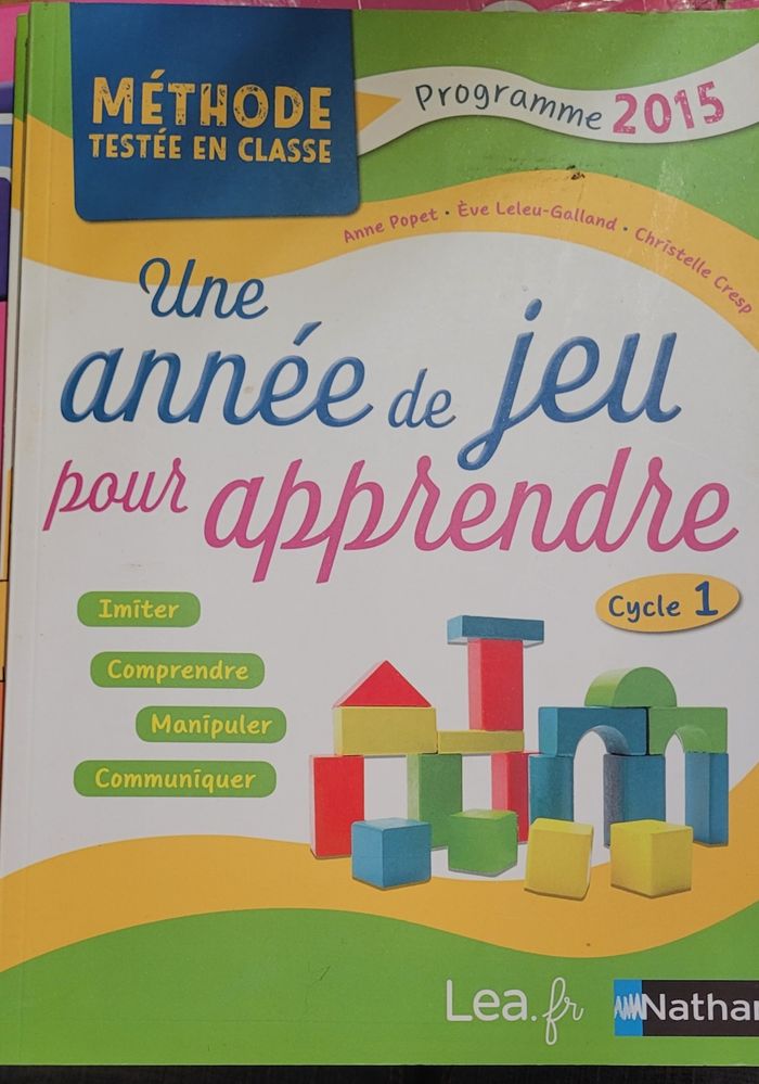 Une année de jeu pour apprendre cycle 1 Nathan Lea