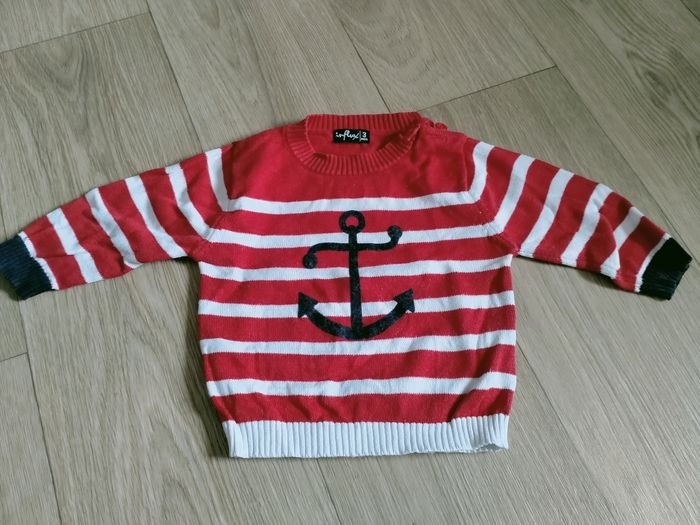 Marinière rouge 3 mois