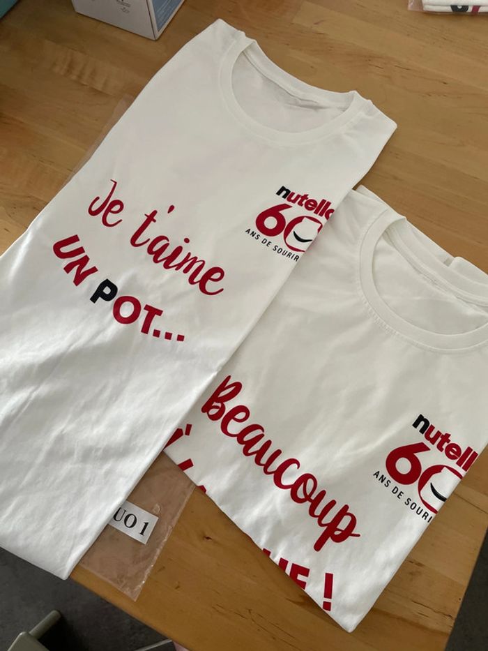 Lot 2 tee shirts nutella m et L - photo numéro 2