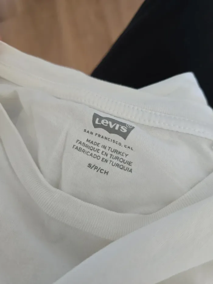 Tee shirt femme levis levi's taille s blanc - photo numéro 4