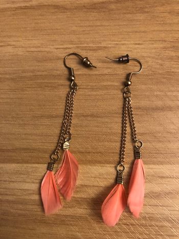 Boucles d’oreilles tombantes plumes
