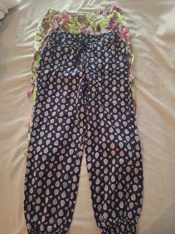 Lot 2 pantalons fluides fille
