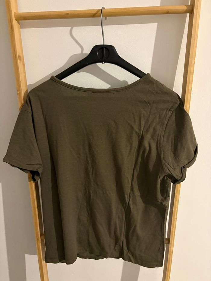 T-shirt Basique Primark Kaki/Vert Militaire - Taille S (38/40) - photo numéro 3